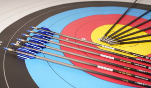 Light Sky Blue Sanlida® Miracle 9 Target Recurve Carbon Arrows 6pcs SANLIDA