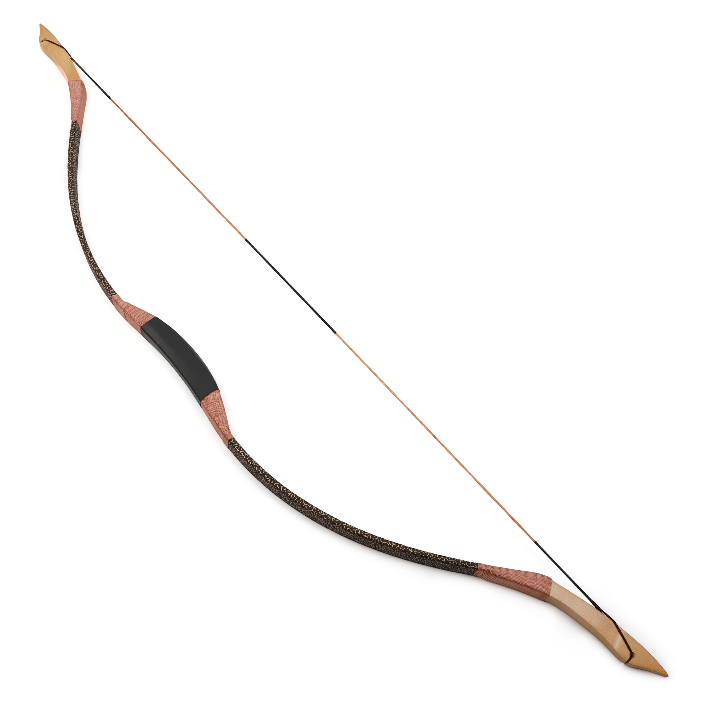 White Smoke 20-100 lbs Traditional Long Mongolian Horse Recurve Bow Archery 55" INDIAN SLINGSHOT