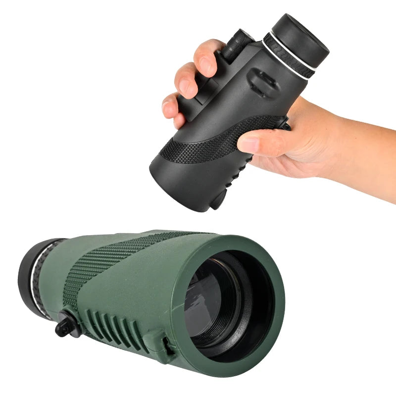 Dark Slate Gray SPG 8X50 Monocular Telescope with Optical Glass Lens &amp; Green Film Coating – Portable Outdoor Spotting Scope (Black/Green) SPG