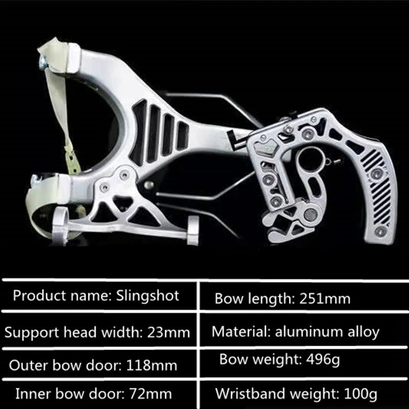 Light Gray Leida Wrist Rest Alloy Slingshot MARKSMAN