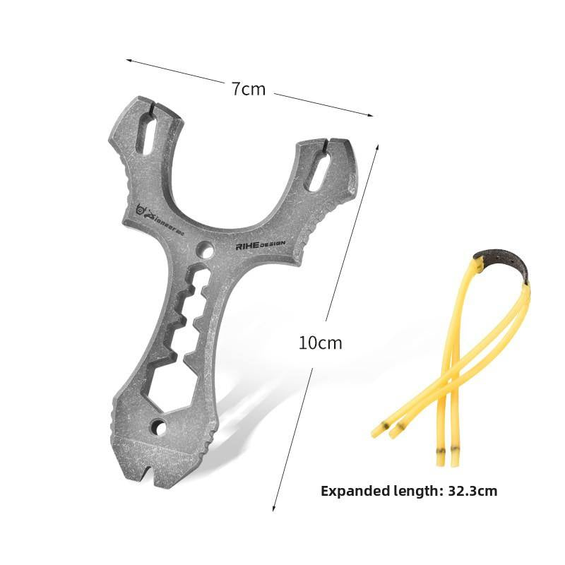 White Smoke Titanium Alloy Multifunctional Mini Tool | Hexagonal Wrench & Pry Bar | Compact Everyday Carry Utility Tool INDIAN SLINGSHOT