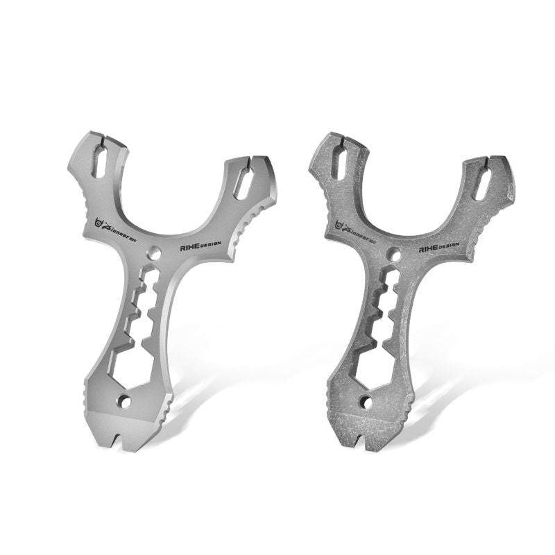 White Smoke Titanium Alloy Multifunctional Mini Tool | Hexagonal Wrench & Pry Bar | Compact Everyday Carry Utility Tool INDIAN SLINGSHOT
