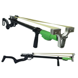 Light Gray New Owl Fishing Slingshot Rifle Outdoor Target Shooting Fishing Shooting Long Rod Rifle MARKSMAN