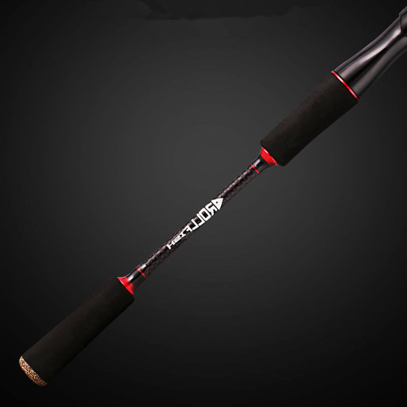 Black New Spinning Pole Carbon Fiber Fishing Rod SNEDA