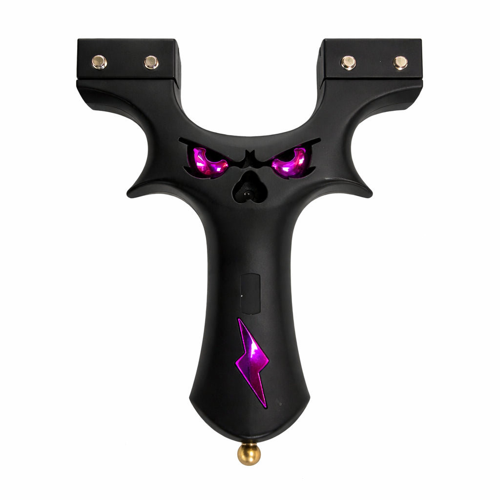 White Smoke Night Skull Resin Slingshot with Double Screw Band Fixing – Outdoor Recreational Sling Tool (14+ Years) INDIAN SLINGSHOT