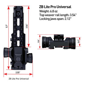 White Smoke ZB Lite Universal Adjustable Scope Adapter Mount – Lightweight Alloy Mount Accessory INDIAN SLINGSHOT
