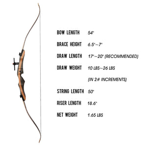 Light Gray Sanlida® Noble Recurve Bow only for Beginner and Kids SANLIDA