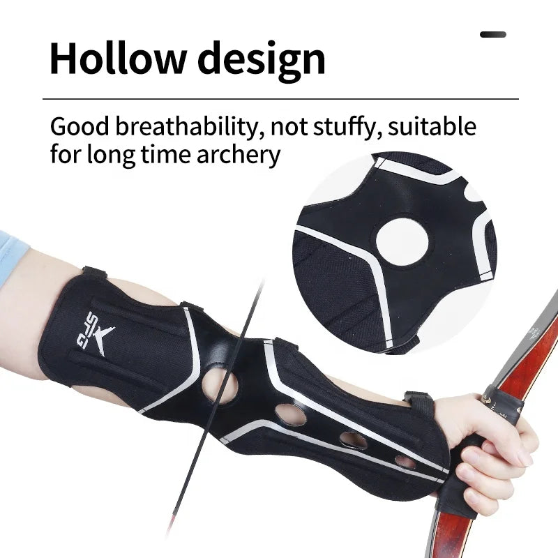 Dark Slate Gray SPG Nylon Arm Guard – Adjustable Archery Forearm Protector SPG