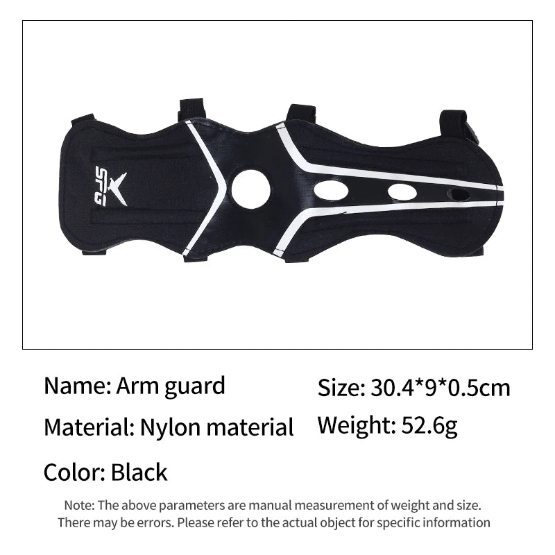 Black SPG Nylon Arm Guard – Adjustable Archery Forearm Protector SPG