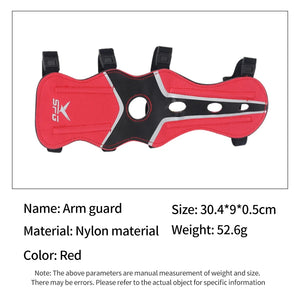 Maroon SPG Nylon Arm Guard – Adjustable Archery Forearm Protector SPG