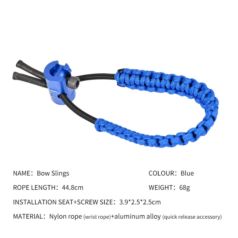 Royal Blue SPG Nylon Bow Wrist Strap – Adjustable Archery Sling SPG
