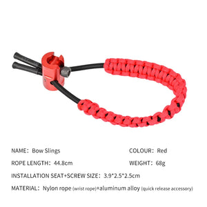 Dark Slate Gray SPG Nylon Bow Wrist Strap – Adjustable Archery Sling SPG