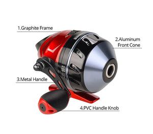 White Smoke ORJD Cadet Spincast Fishing Reel 3.1:1 Push-Button Casting Reel MARKSMAN