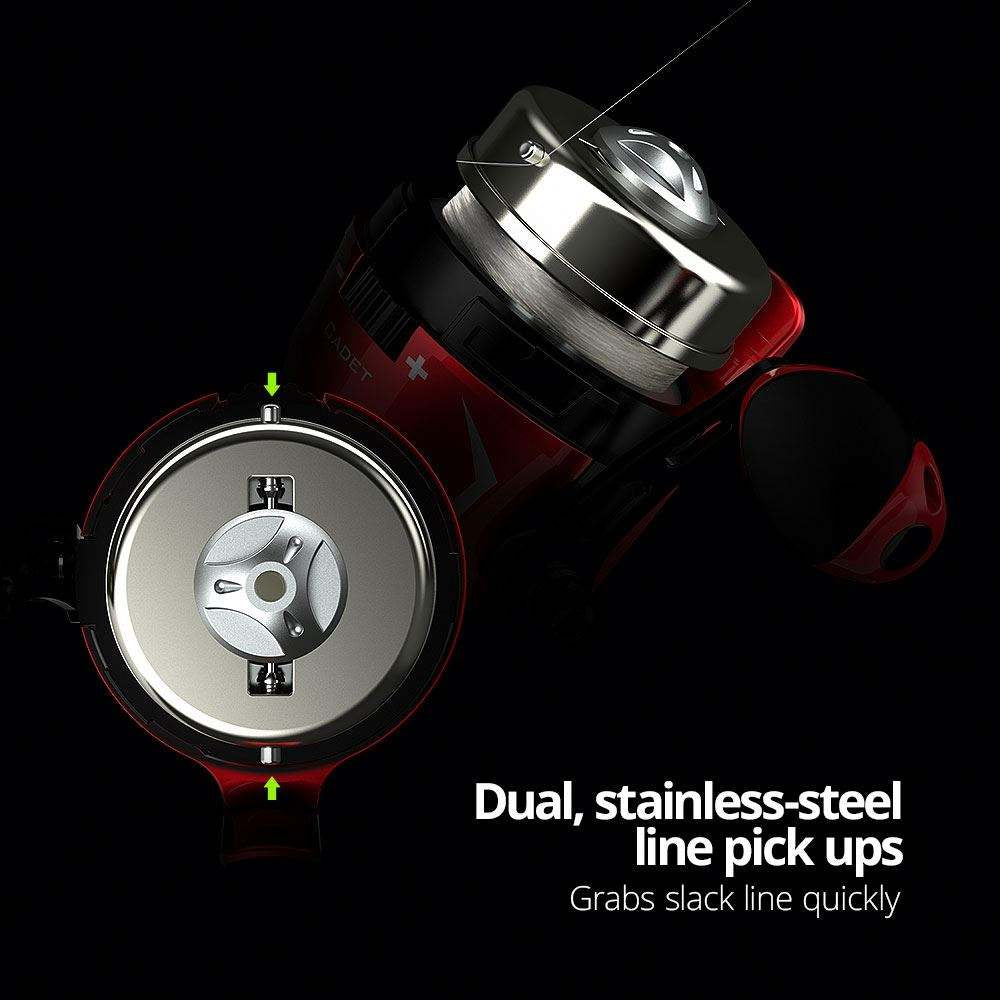 Black ORJD Cadet Spincast Fishing Reel 3.1:1 Push-Button Casting Reel MARKSMAN