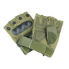 Dim Gray Olive  Green  Tactical  Fingerless  Padded  Gloves MARKSMAN