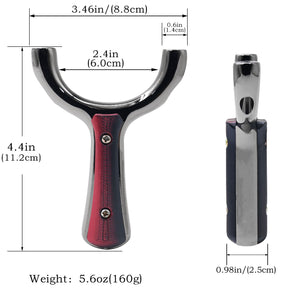 White Smoke Onyx Titanium Black Alloy Slingshot with Self-Unlocking Rubber Bands – Outdoor Recreational Sling Tool (14+ Years) INDIAN SLINGSHOT
