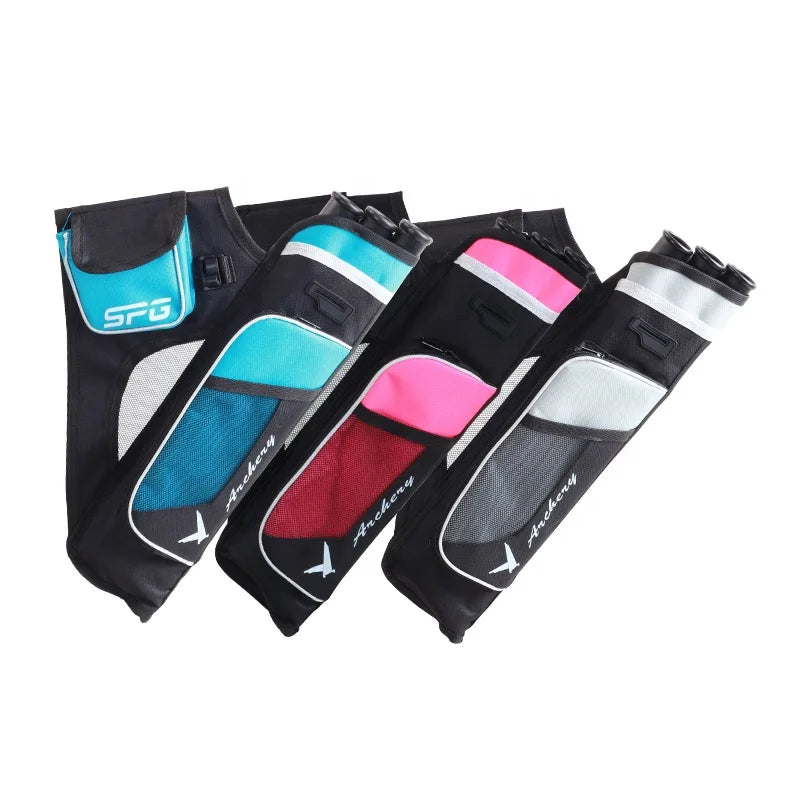 Dark Slate Gray SPG Oxford Fabric Arrow Quiver — Waterproof 3-Tube Archery Storage Bag SPG