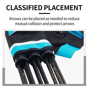 Dark Slate Gray SPG Oxford Fabric Arrow Quiver — Waterproof 3-Tube Archery Storage Bag SPG