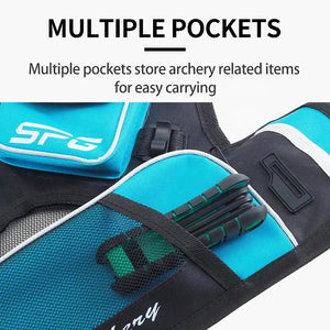 Dark Slate Gray SPG Oxford Fabric Arrow Quiver — Waterproof 3-Tube Archery Storage Bag SPG