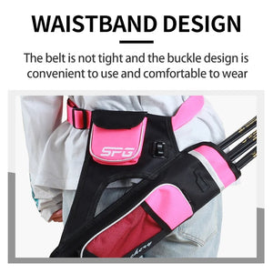 Black SPG Oxford Fabric Arrow Quiver — Waterproof 3-Tube Archery Storage Bag SPG