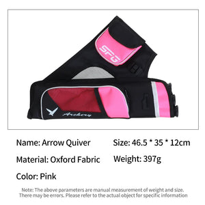 Dark Slate Gray SPG Oxford Fabric Arrow Quiver — Waterproof 3-Tube Archery Storage Bag SPG