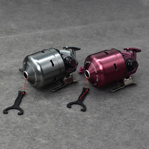 Dim Gray PX39 Aluminum Alloy Fishing Reel 6+1 Bearing Spinning Wheel with Nylon String Fishing Accessory MARKSMAN