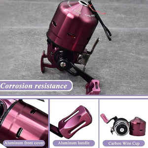 Dark Gray PX39 Aluminum Alloy Fishing Reel 6+1 Bearing Spinning Wheel with Nylon String Fishing Accessory MARKSMAN