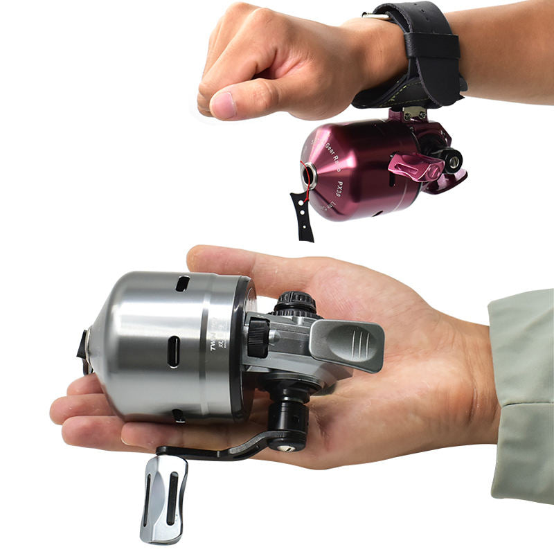 White Smoke PX39 Aluminum Alloy Fishing Reel 6+1 Bearing Spinning Wheel with Nylon String Fishing Accessory MARKSMAN
