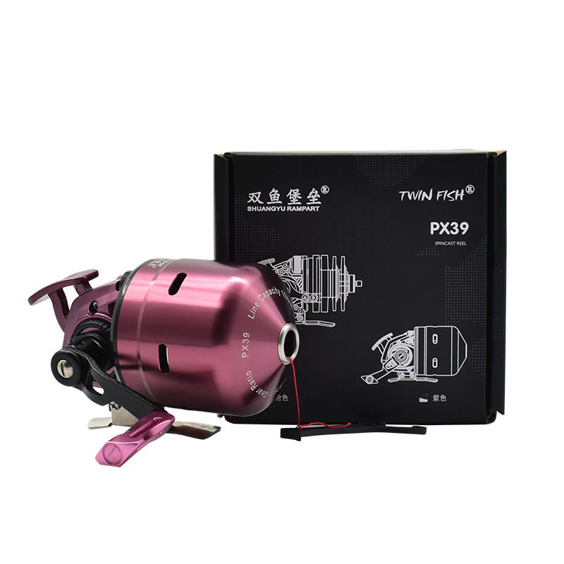 White Smoke PX39 Aluminum Alloy Fishing Reel 6+1 Bearing Spinning Wheel with Nylon String Fishing Accessory MARKSMAN