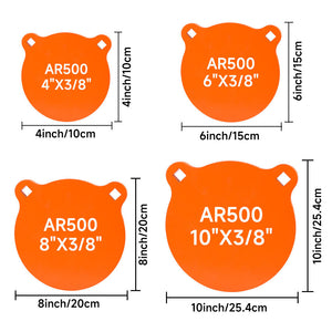 White Smoke Panda Shaped 10mm Thickened AR500 Steel Practice Target INDIAN SLINGSHOT