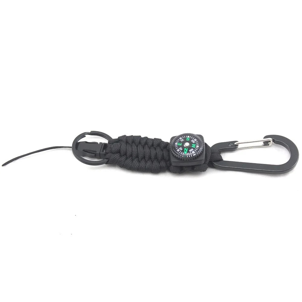 Paracord Survival Keychain with Compass
