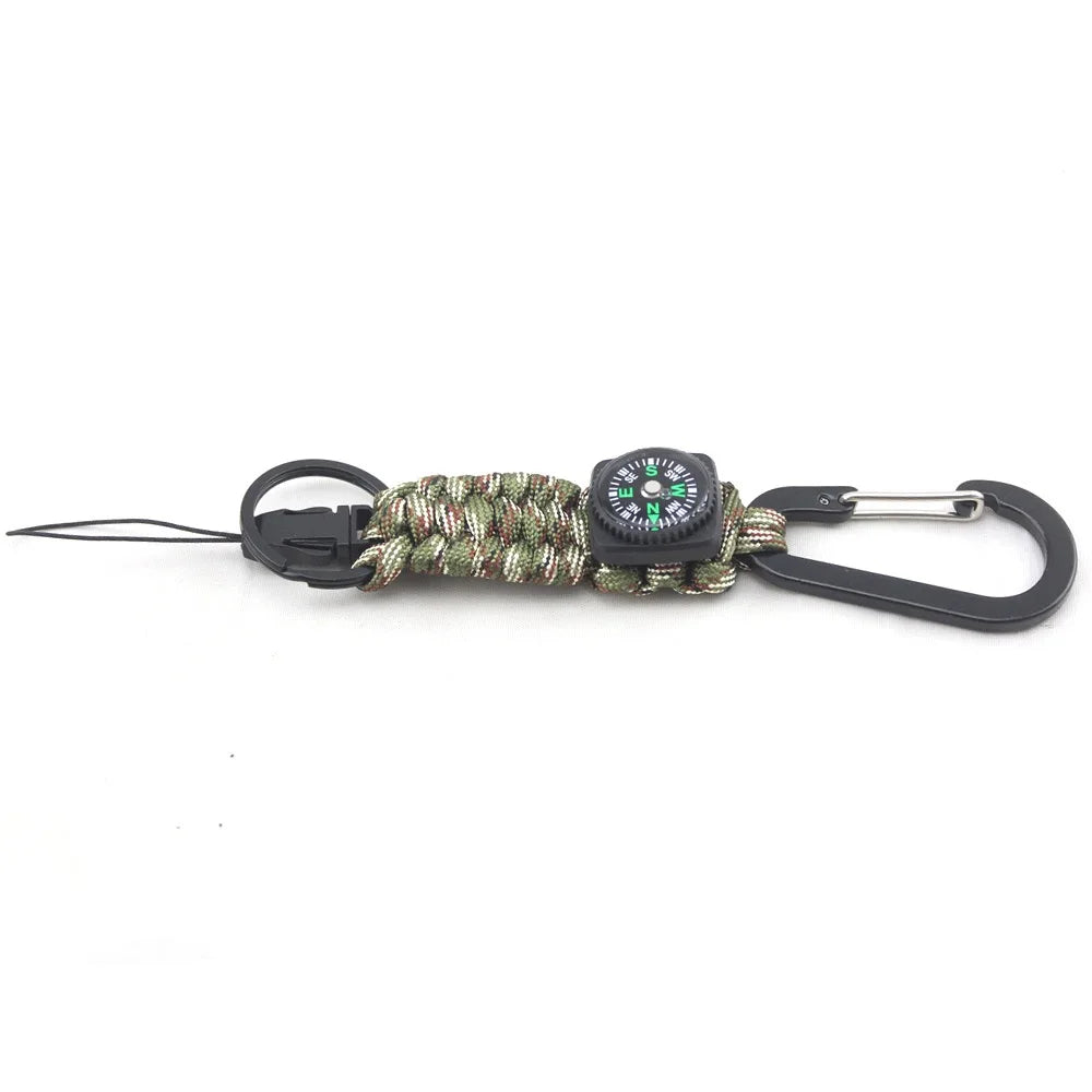 Paracord Survival Keychain with Compass