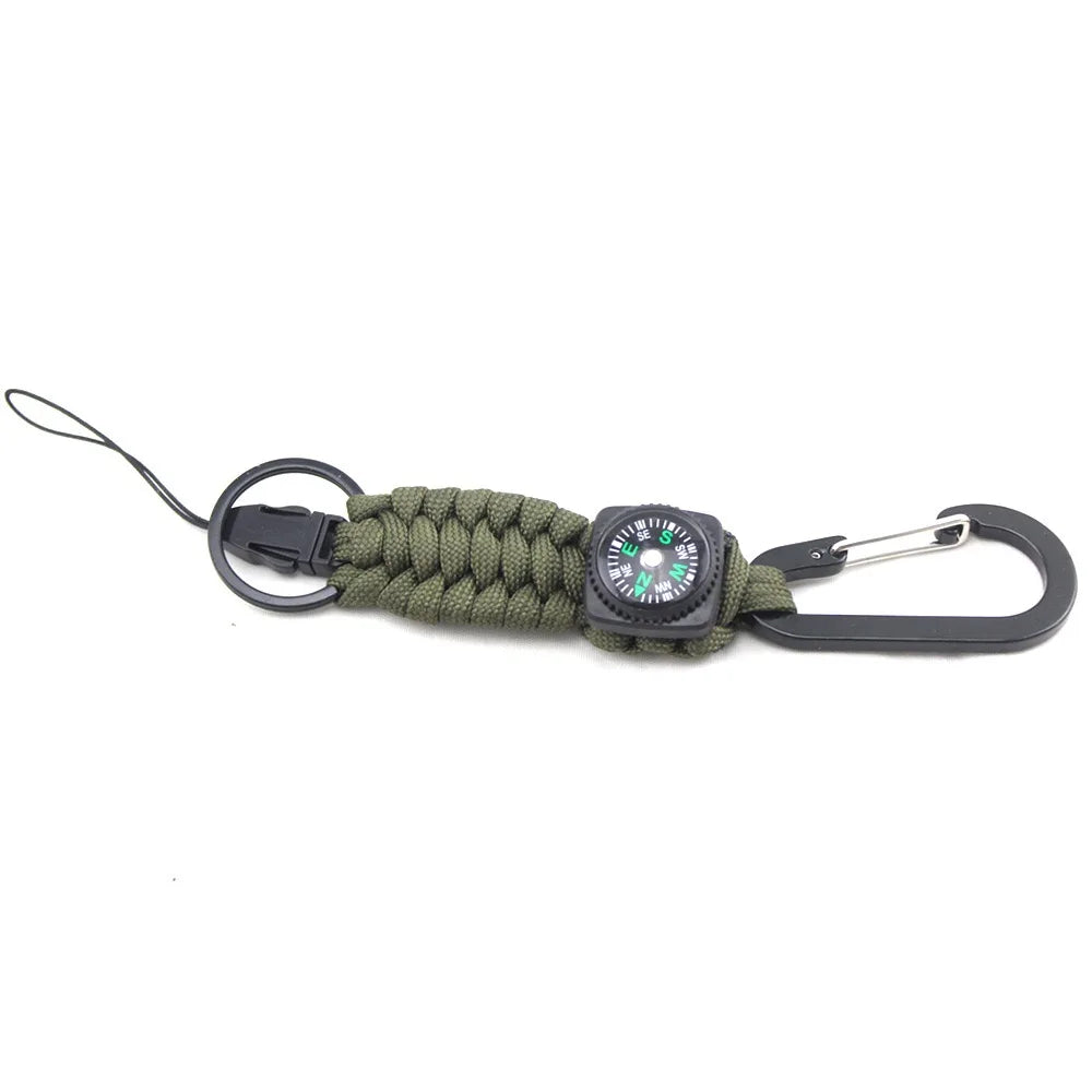 Paracord Survival Keychain with Compass