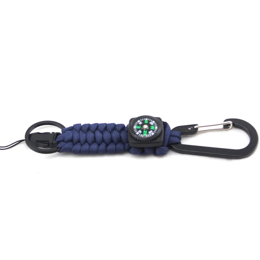 Paracord Survival Keychain with Compass