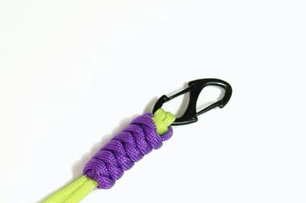 White Smoke Multifunctional Outdoor Braided Paracord Keychain with Carabiner Clip – Durable Hand Strap & Bottle Hook (24cm) INDIAN SLINGSHOT