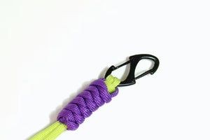 White Smoke Multifunctional Outdoor Braided Paracord Keychain with Carabiner Clip – Durable Hand Strap & Bottle Hook (24cm) INDIAN SLINGSHOT