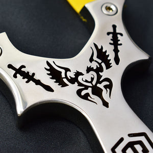 Black Phoenix Guard Stainless Steel Slingshot MARKSMAN