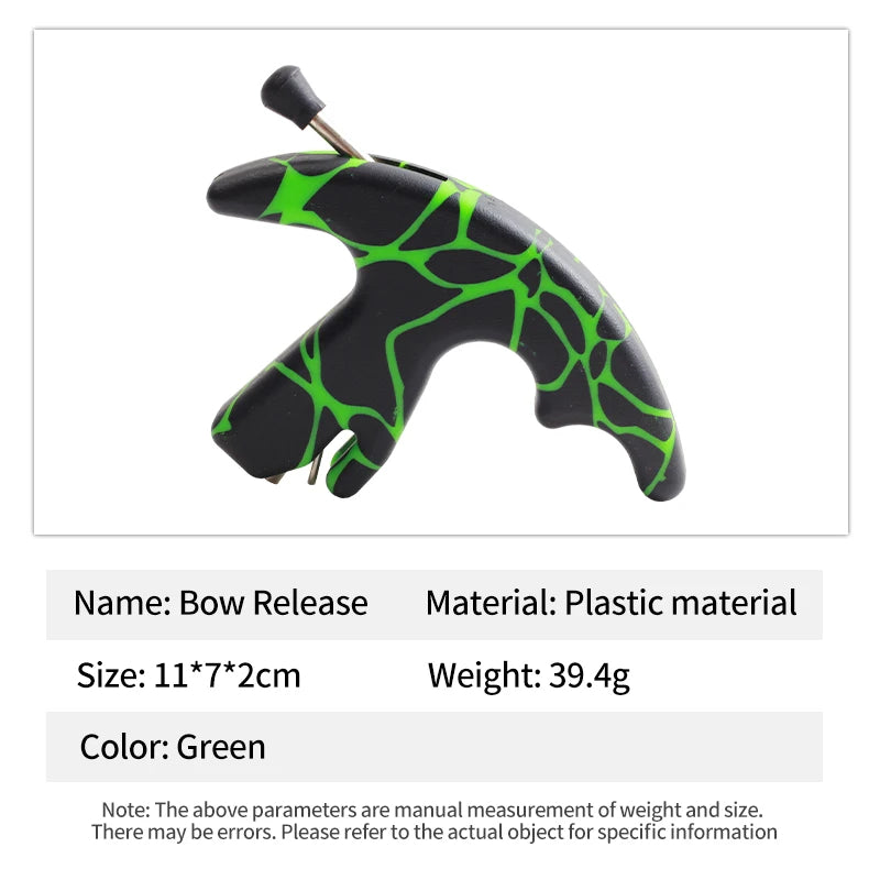 SPG Plastic Bow Release 3-Finger Archery Grip | Lightweight Thumb Aid