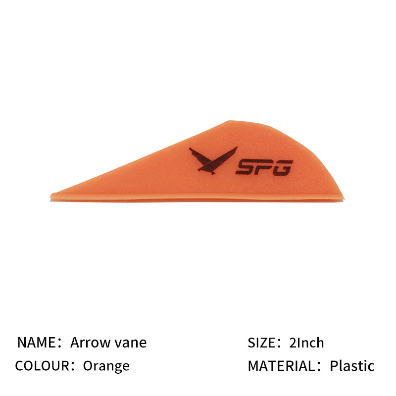 Tomato SPG 2-Inch Plastic Compound Arrow Vanes | Drop Shape Fletching Set SPG