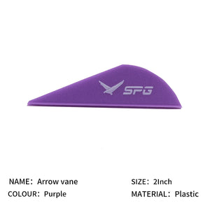 Dark Slate Blue SPG 2-Inch Plastic Compound Arrow Vanes | Drop Shape Fletching Set SPG