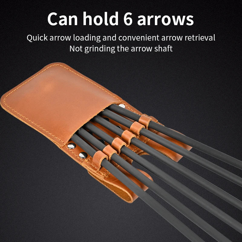 SPG Pocket Leather Arrow Quiver – Compact Waist Hanged Arrow
