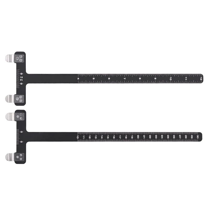 White Smoke Sanlida® Portable Archery Bow T Square Ruler – Stainless Steel Measuring Tool for Recurve & Compound Bow Setup SANLIDA