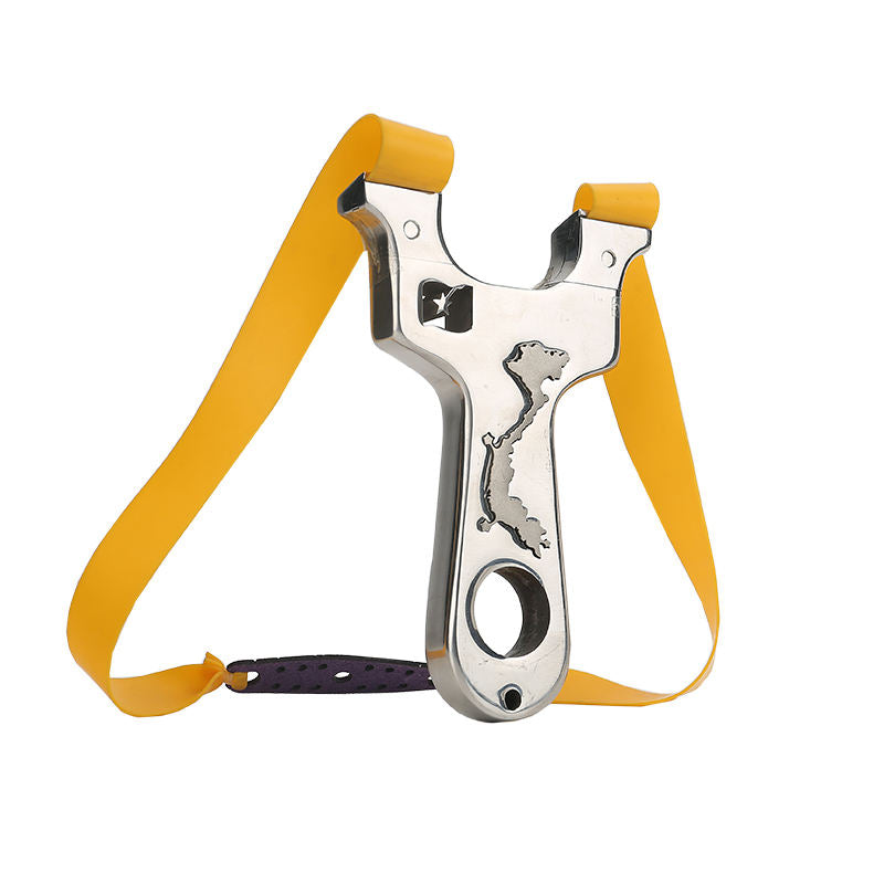 Goldenrod Powerful Tactical Star Stainless Steel Slingshot MARKSMAN