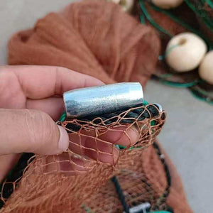 Sienna Zinc Electroplated Fishing Net Tube Sinker – Hollow Center Net Weight INDIAN SLINGSHOT