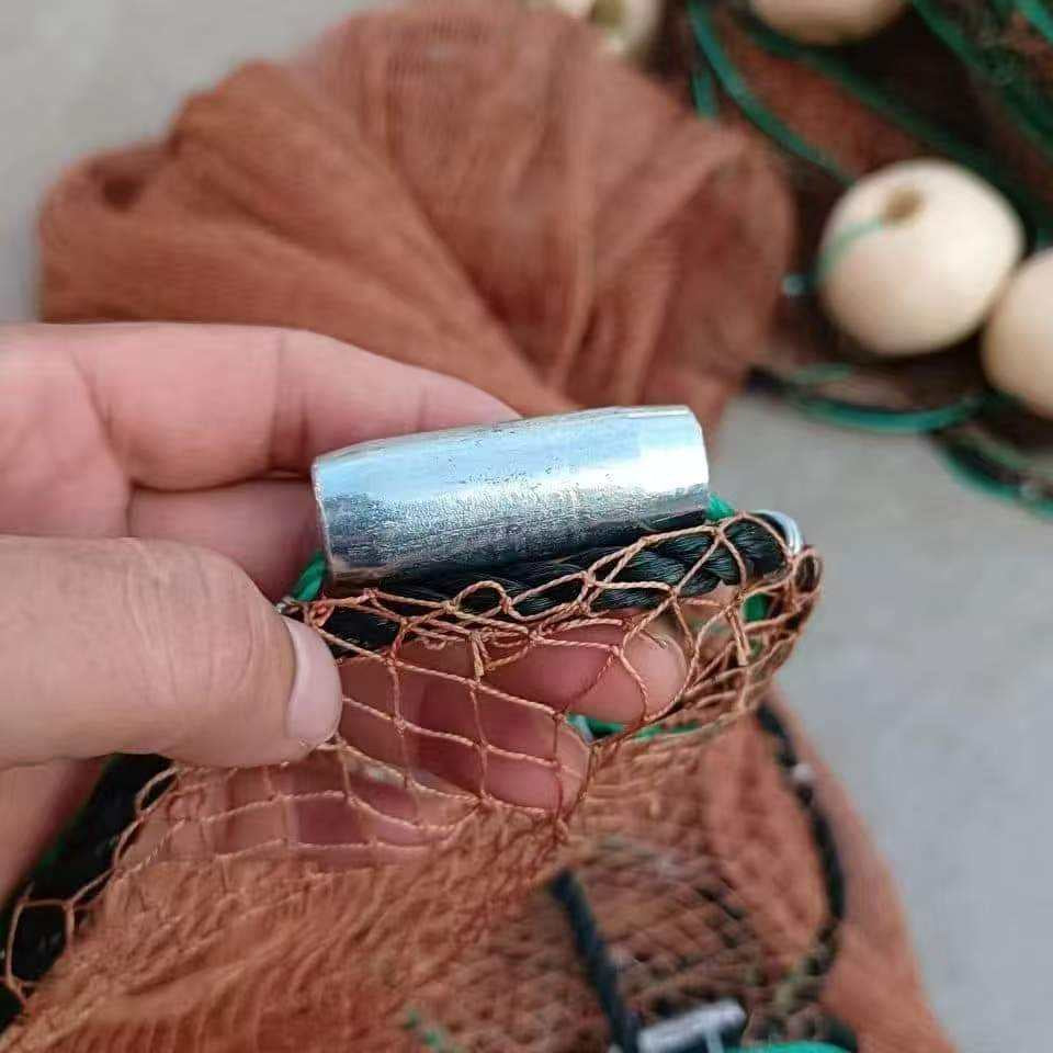 Sienna Zinc Electroplated Fishing Net Tube Sinker – Hollow Center Net Weight INDIAN SLINGSHOT