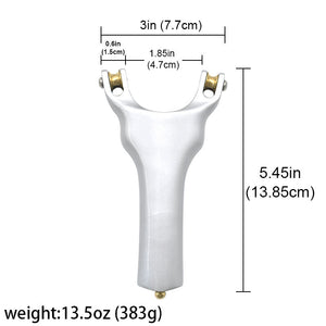 White Smoke SilverForce Alloy Pulley Slingshot – Premium Silver Finish with Smooth Pulley System INDIAN SLINGSHOT