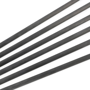 White Smoke Pure Carbon Arrows with 4 Inch Red Water Drop Vanes for Outdoor Archery MARKSMAN