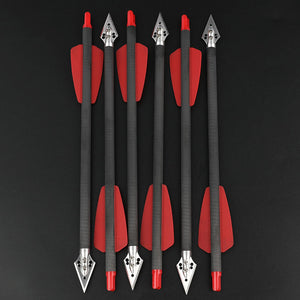 Dark Slate Gray 8 Inch Pure Carbon Short Arrow with Rubber Feather and Aluminum Broadhead – Archery Bow Accessories INDIAN SLINGSHOT