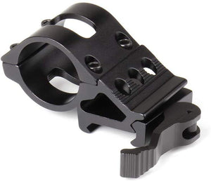 White Smoke Quick Detach 25.4mm Aluminum Scope Mount – Universal Laser & Optic Holder (Black Finish) INDIAN SLINGSHOT