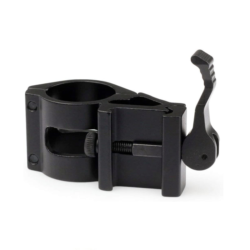 White Smoke Quick Detach 25.4mm Aluminum Scope Mount – Universal Laser & Optic Holder (Black Finish) INDIAN SLINGSHOT